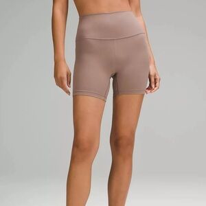 New Lululemon Size 2 Align High Rise HR Shorts 6" Inch Tptc Taupe‎ Brown nwt